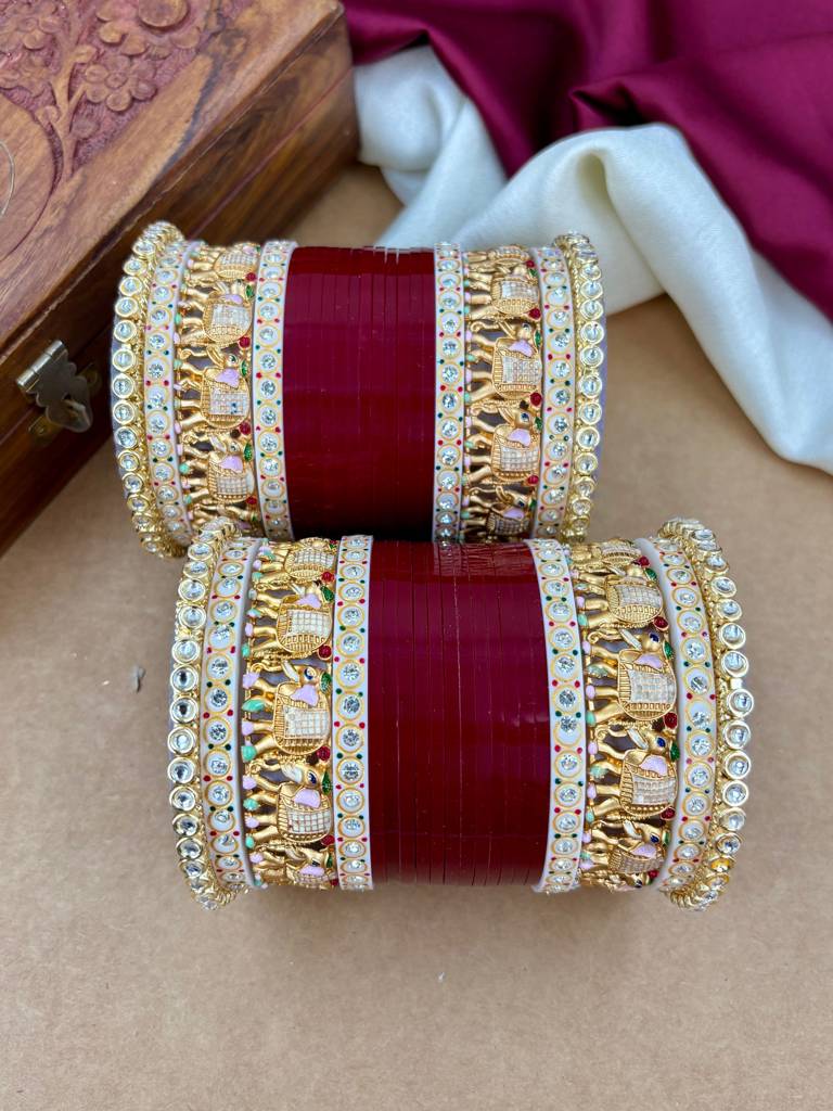 Traditional Temple Punjabi Chura : HB-36-24