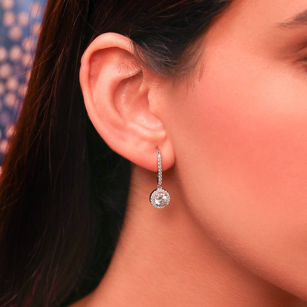 Sleek And Steller Silver Fish Hook 925 Silver Earrings : EAR-20067