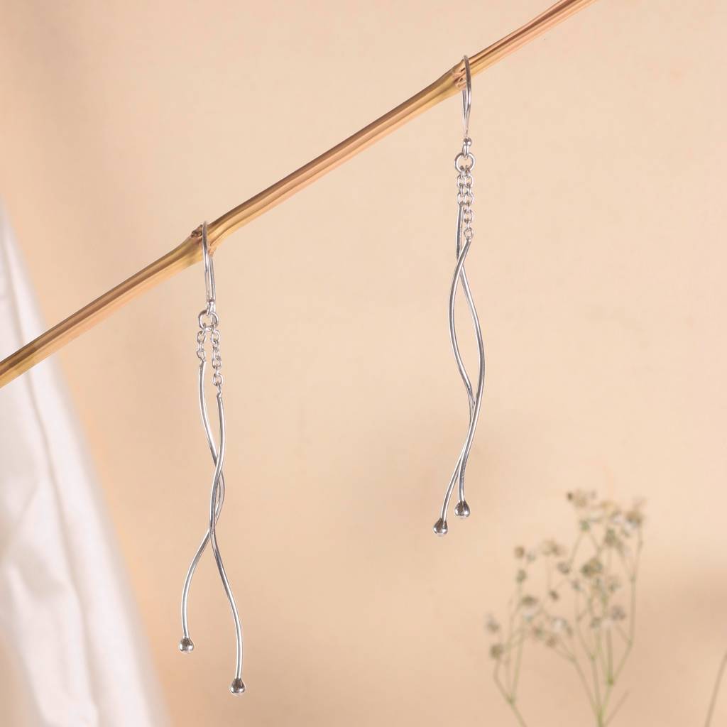 925 Sterling Silver Plain Silver Earrings For Women | Authentic Silver Jewelry | Handcrafted Elegant Gift : FU-0765