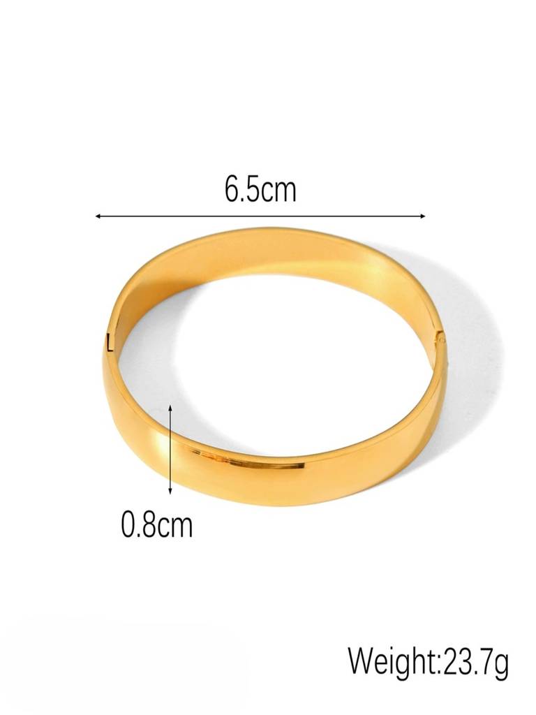 Set Of 3 - 4, 6, 8Mm Openable Bangle Bracelets 18K Gold Plated Waterproof Anti-Tarnish : AHC0925B0143C3