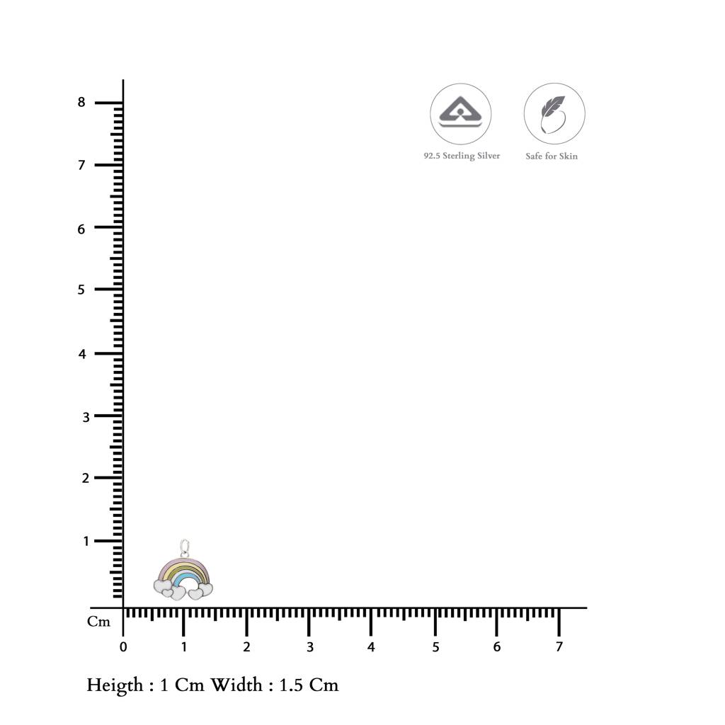 Gorgeous Rainbow 925 Silver Kids Chain Pendent(3+ Years) : KP-186