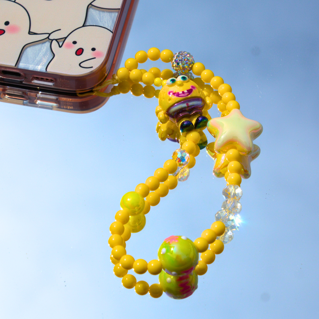Pearl Bow Korean White Phone Charm : PC02