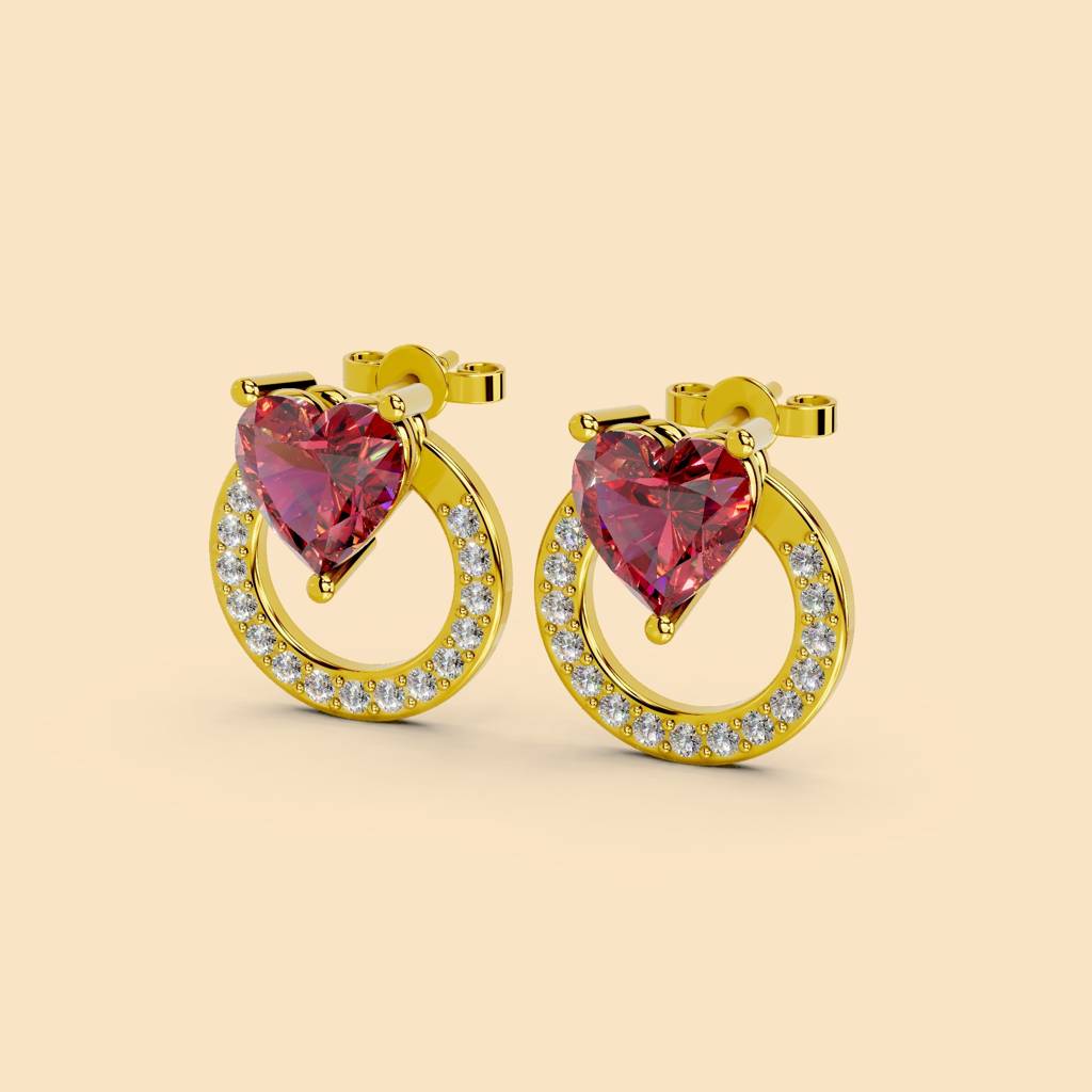 Gold Vermeil Caria Earrings | Pure Silver With The Thickest Gold Layer : TSER-CAR-22K-70065