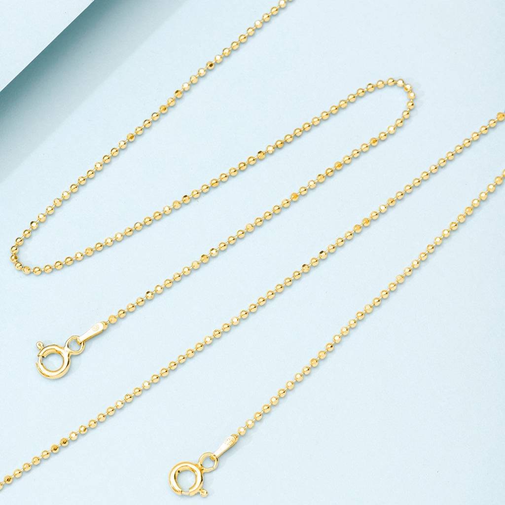 Golden Sphere 925 Sterling Silver Gold Plated Anklets : ANK-60014-PAIR-G