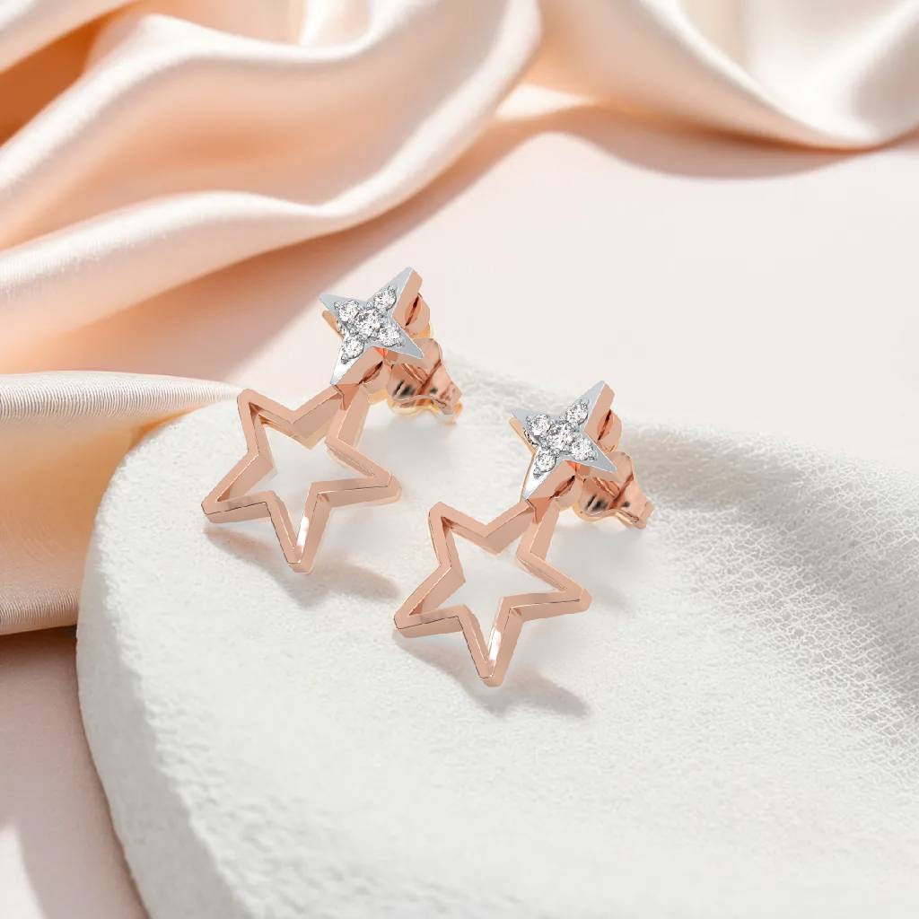 Galaxy Charm Ear Jacket - Lab Diamond Earrings : LLER0120