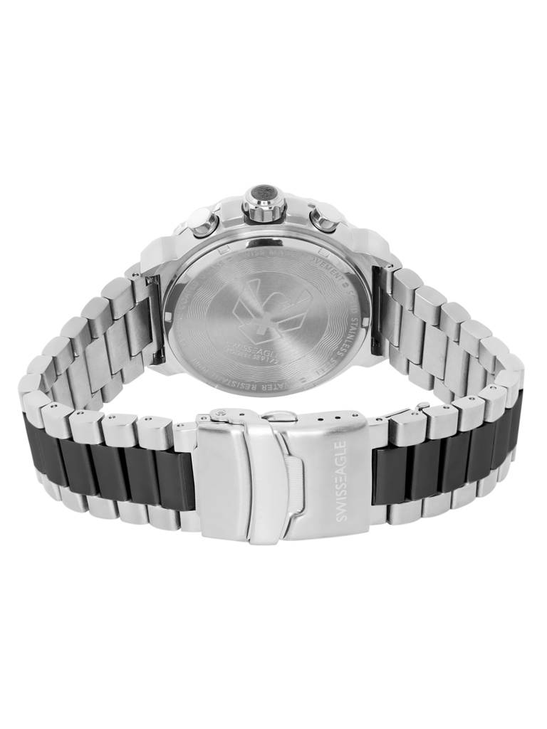 Swiss Eagle Premium Swiss-Made Movement -Multifunction Watch For Men - Stainless Steel Belt - Se-9172 : SE-9172-11A
