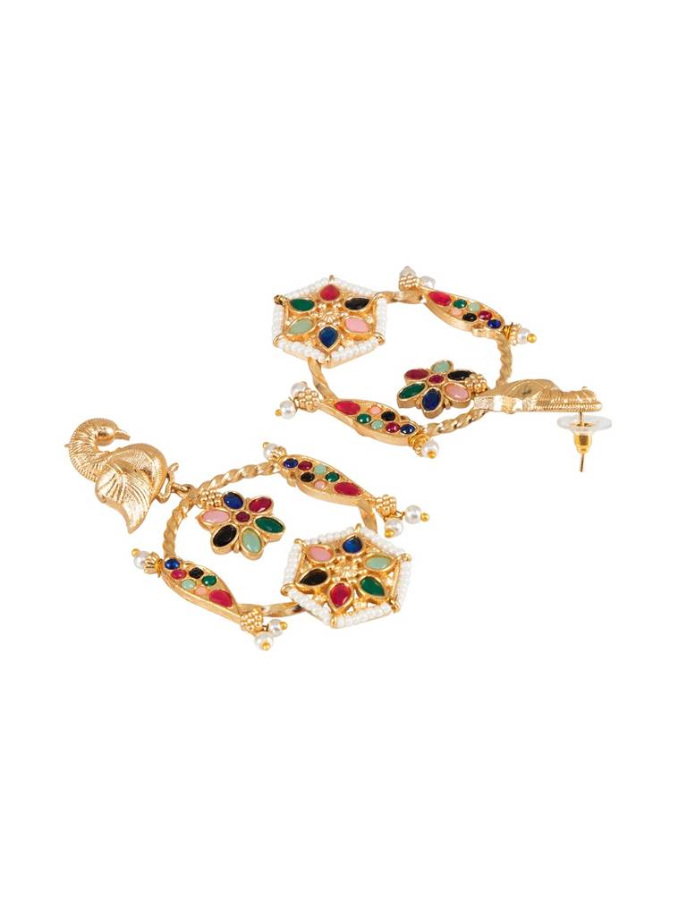 Megh Mayur Earrings : SWARNAEAR1672