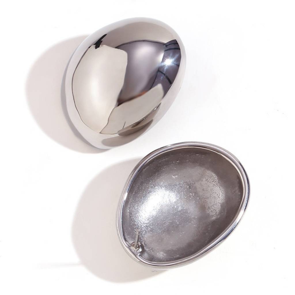 18K Plated Waterproof Antitarnish Dome Shaped Stud Earrings : AMG0624E3431S