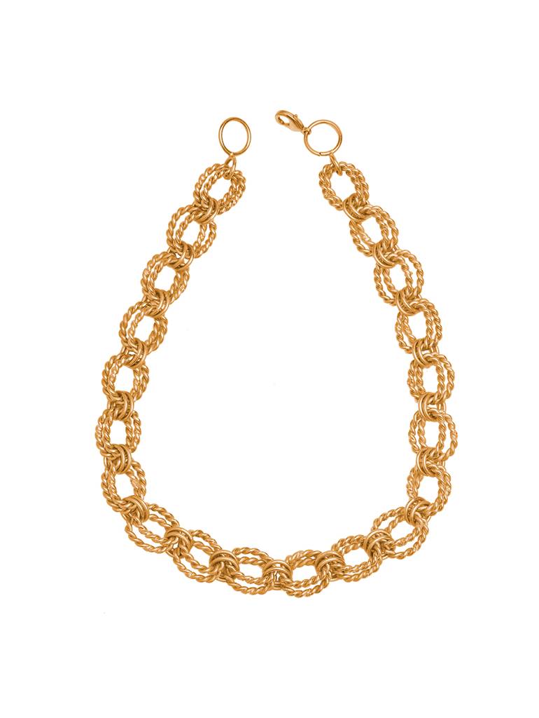 Double Knotted Golden Threaded Necklace : Z11EA