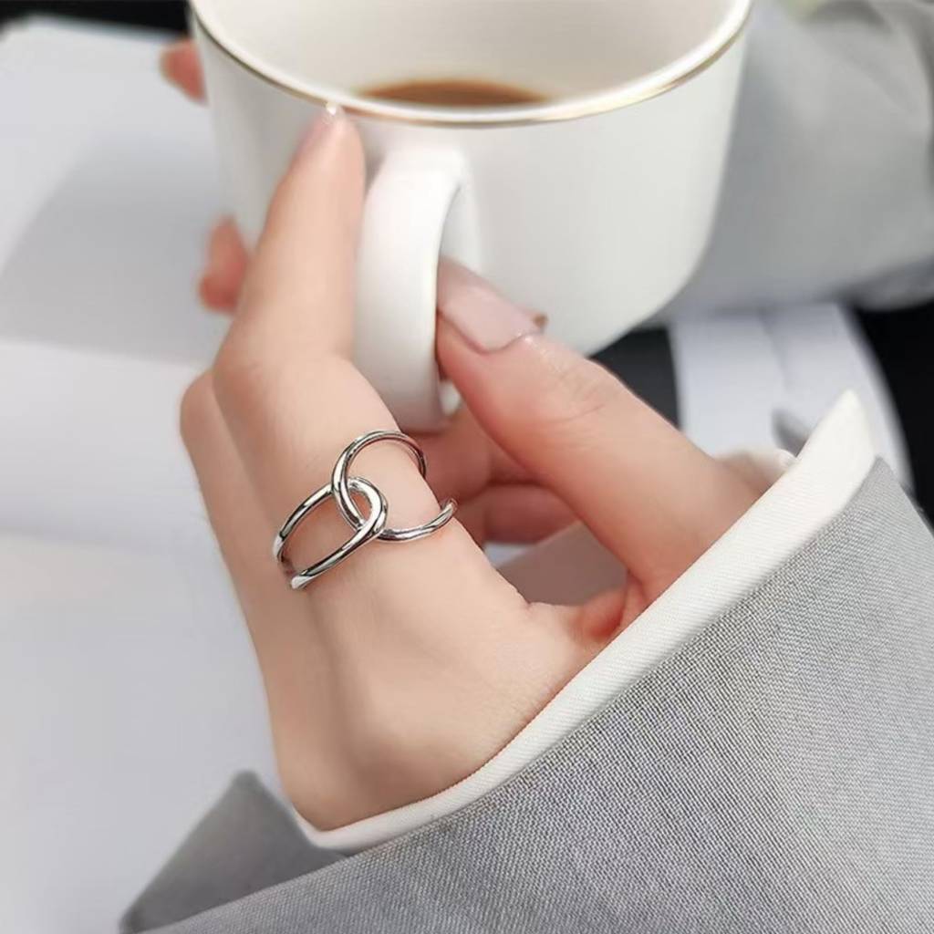 Cross Connected Ring : RG_SS_Cross_slvr