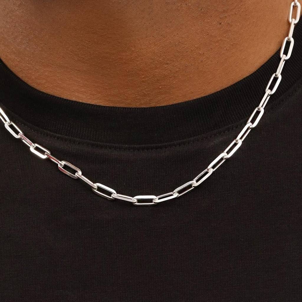 Men'S 925 Sterling Silver Linked Chain : M-CH-10071-20-4-S