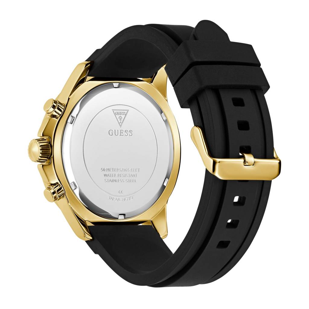 Guess Round 48Mm Black Dial Analog Men Watch - Gw0909G2 : GW0909G2