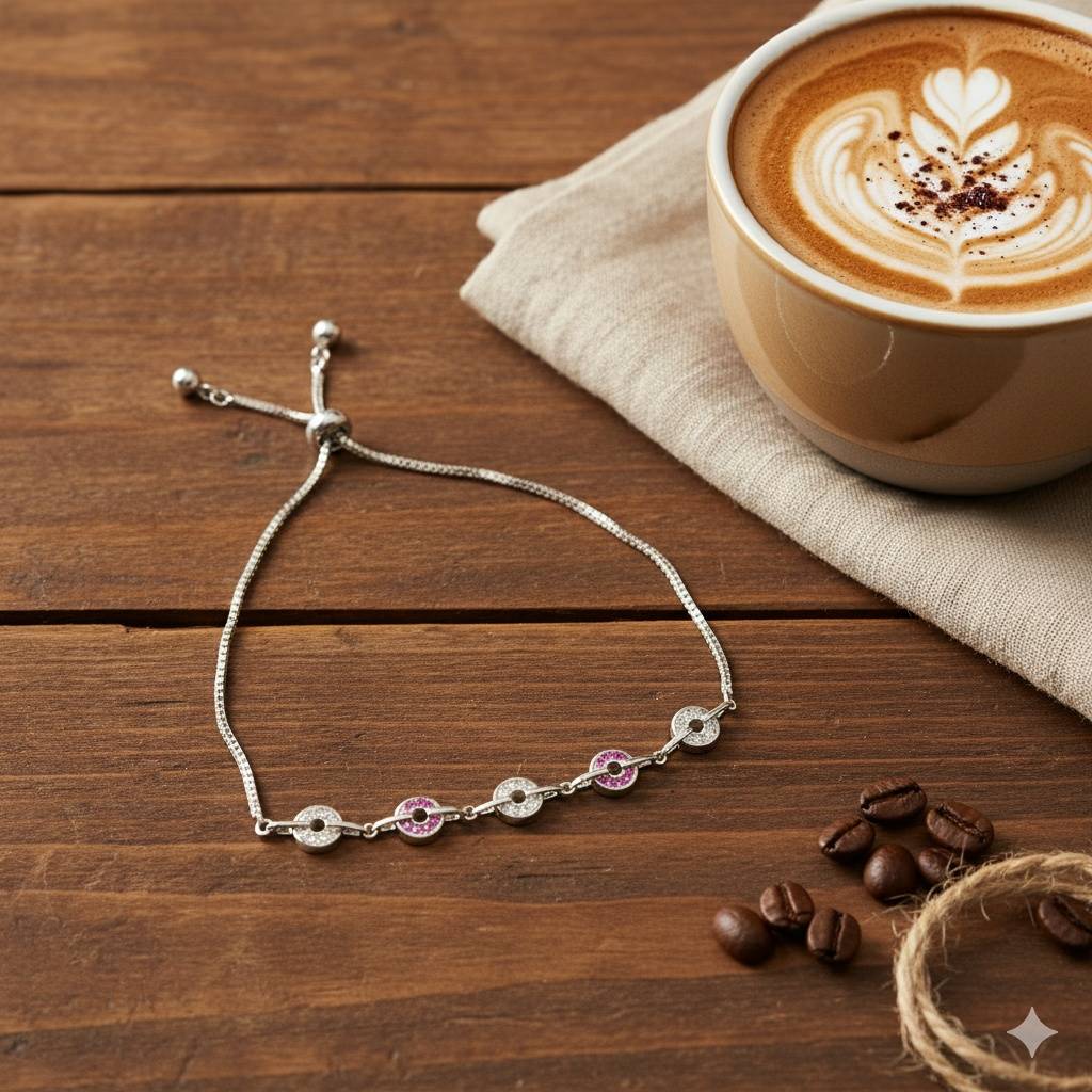 925 Pure Silver Charm Bracelet-Br1103 : BR1103