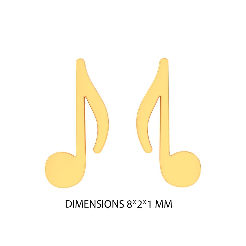 925 Pure Silver Music Symbol Inspired Stud Earrings For Girls And Kids : TWP1309
