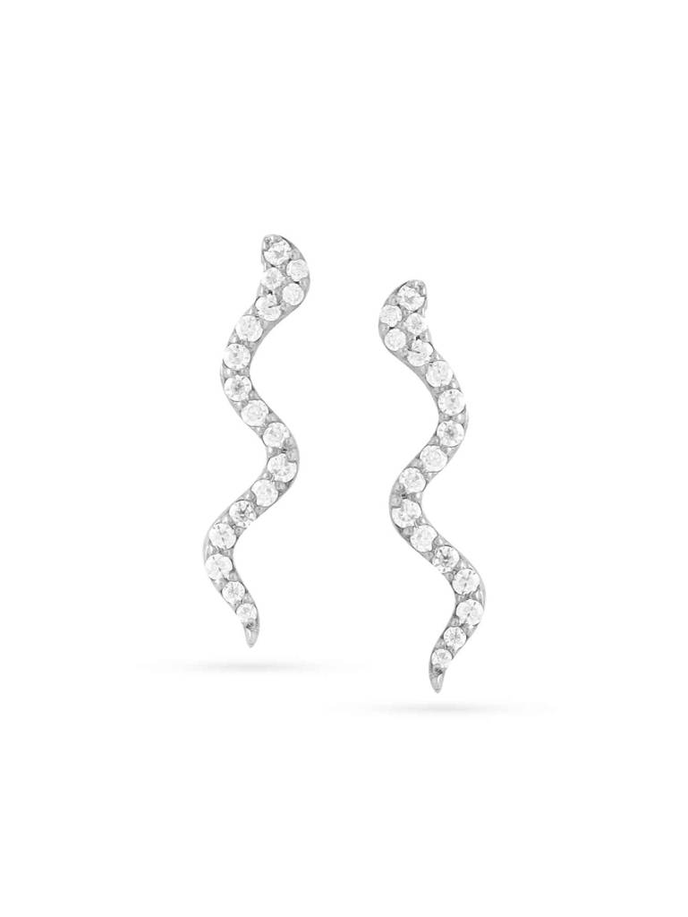 Kicky And Perky 925 Sterling Silver Studded With Moissanite Stud Earring For Women : SILDWE029