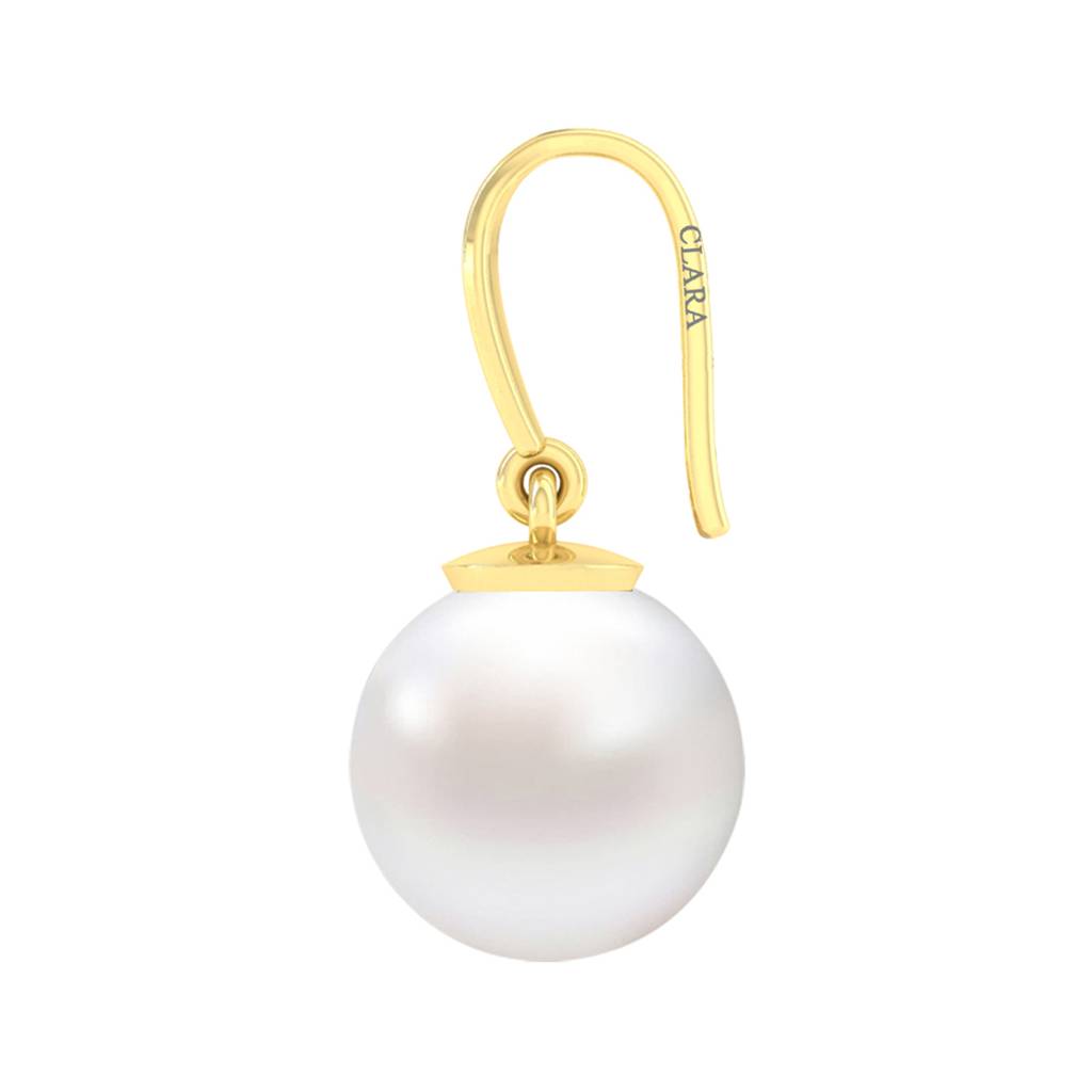 92.5 Sterling Silver Gold Plated Classic Pearl Earrings Gift For Women And Girls : CSPCZE5