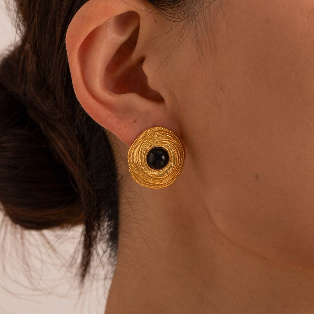Golden Twist Black Enamel Gold Tops : GoldenTwistBlackEnamelGoldTops-JD-ER-TG-24