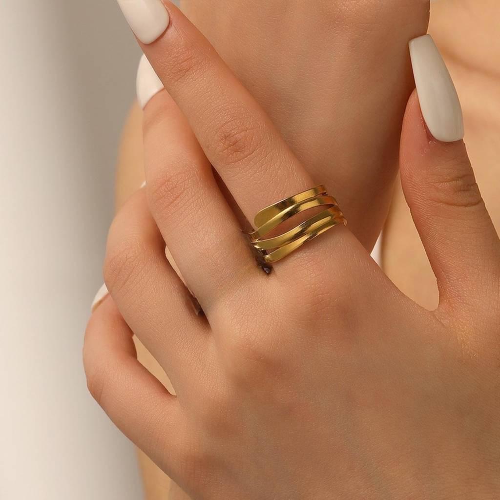 Two Layer Fancy Ring : RG_SS_2lyrPlain_Gld