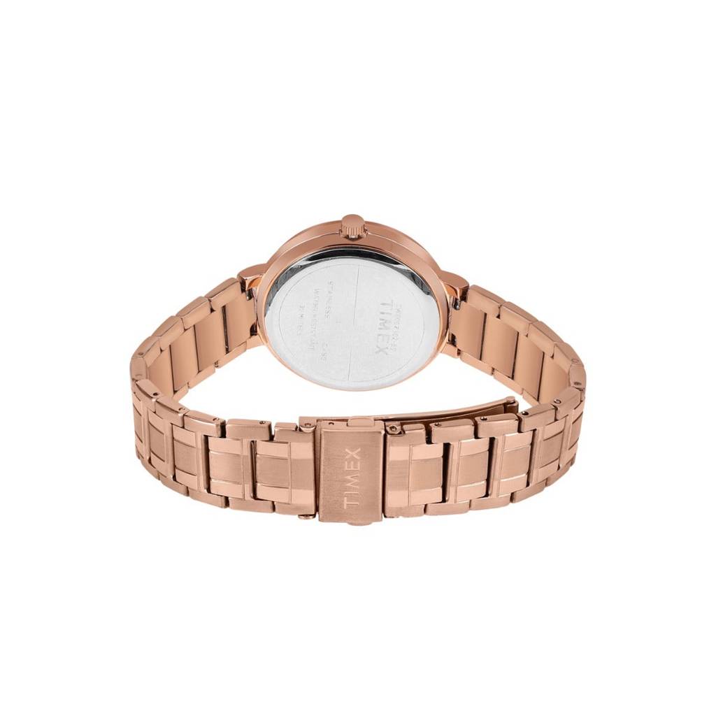 Timex Round 34Mm Pink Dial Analog Women Watch - Tw000Z302 : TW000Z302