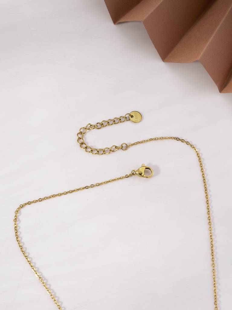 Circular Loop Pendant Necklace For Women - Waterproof & Anti-Tarnish : NK0879