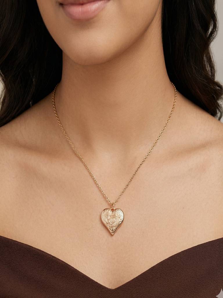 18K Gold Plated Elegant Minimal Pendant Necklace Anti Allergenic For Women : SCDELPS0425
