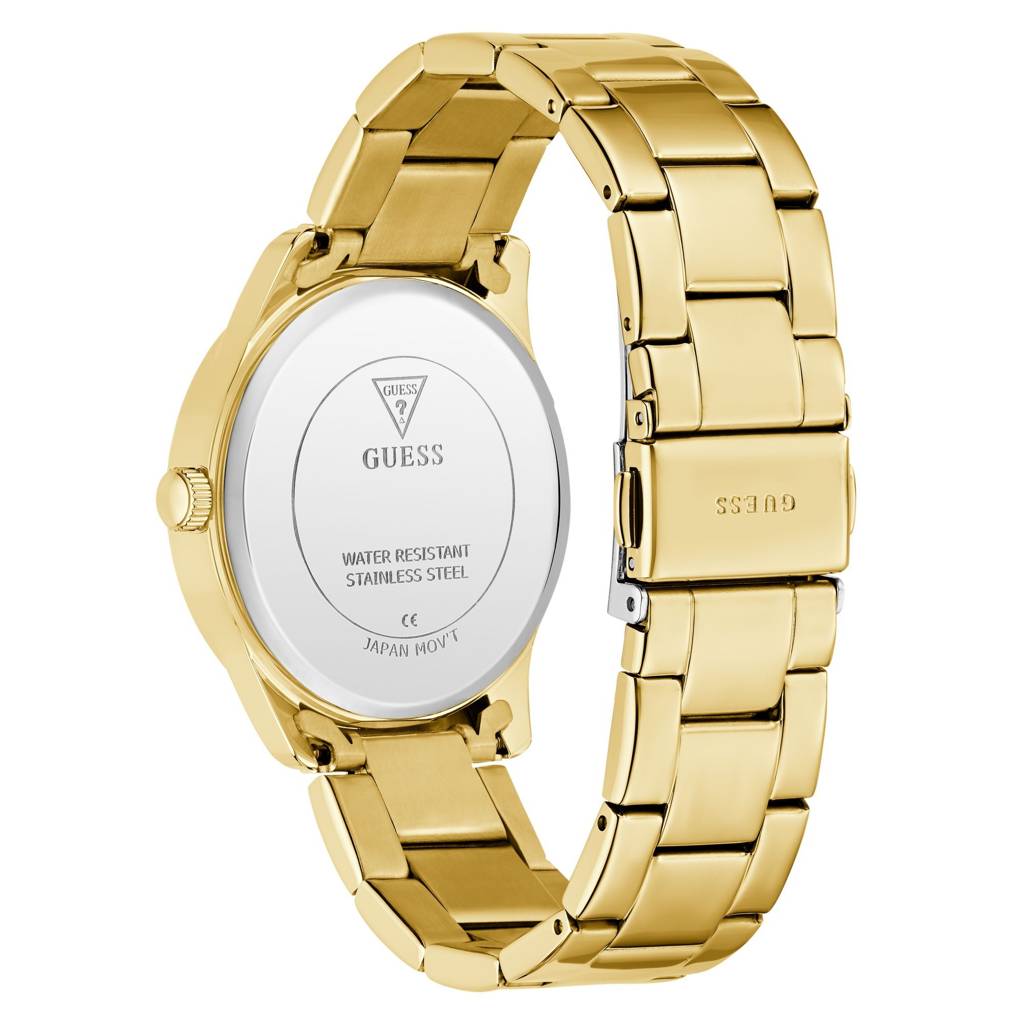 Guess Round 36Mm Champagne Dial Analog Women Watch - Gw0987L2 : GW0987L2