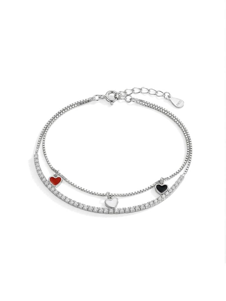925 Silver Always Mine Bracelet Premium Valentine Gift Hampers : VHHNLB2648