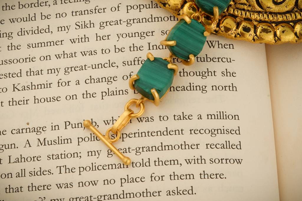 Natural Uncut Malachite Bracelet : NAGB15