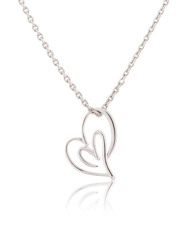 Valentine’S Day Open Hearts In Harmony Sterling Silver Pendant : 8905124575064
