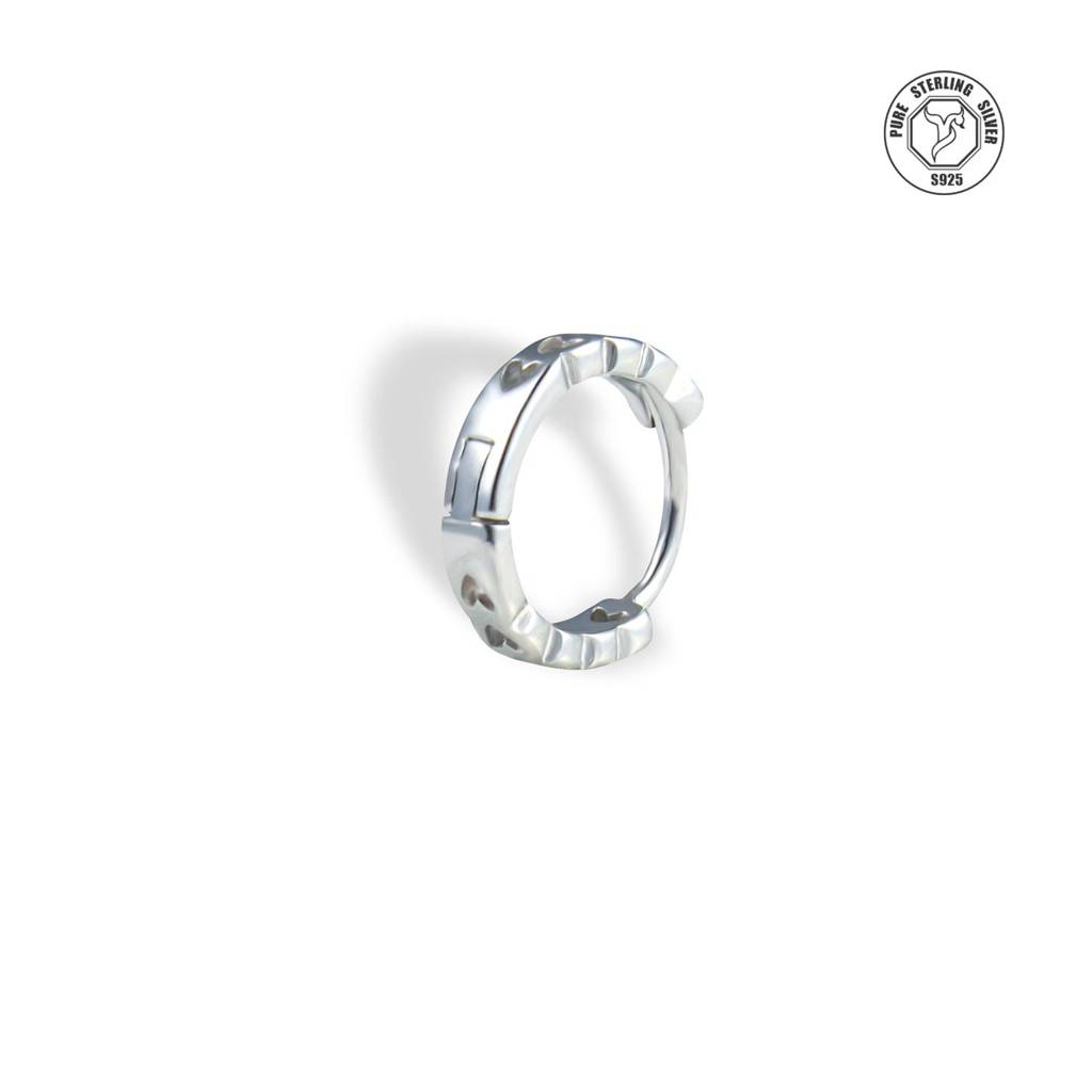 Loveknot Heart Sterling Silver Stud Bali : TRBLTL0013