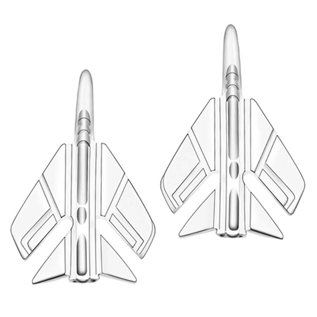 Executive Airplane Cufflinks For Men Chrome Shirt Business Wedding Corporate Gift : PX9CL88