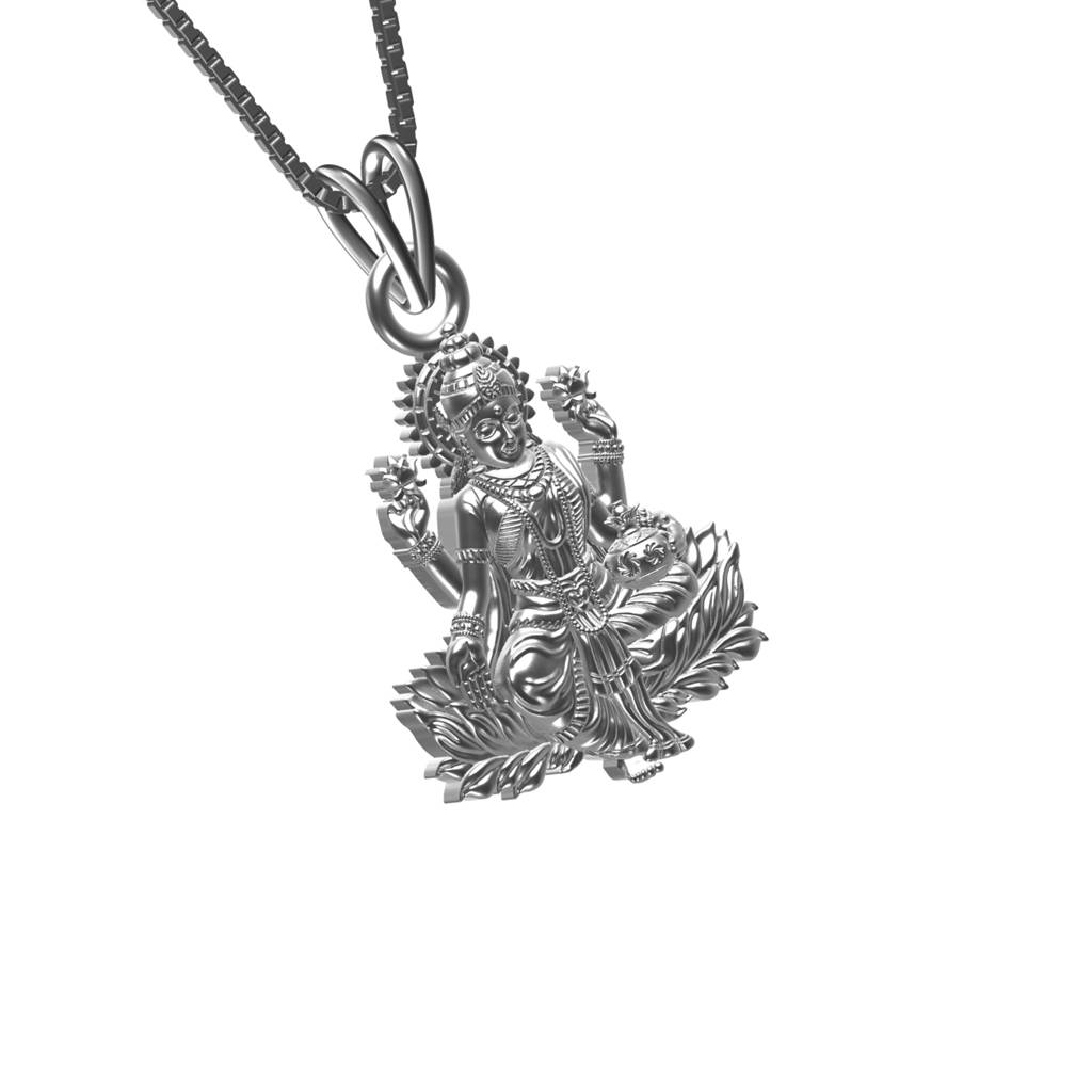 Silver Mata Laxmi Silver Pendant : ZLGDP-1036