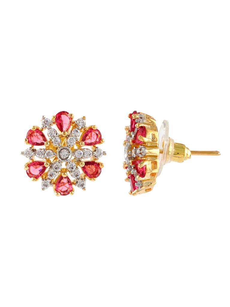 Gold Elegance Rosette Lumiere Stud Earrings : 8905124572841
