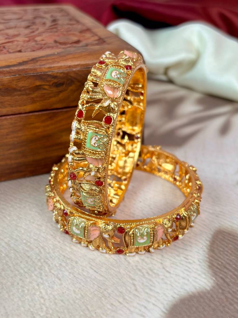 Royal Elephant Kada Traditional Bangle : HJ-36-24
