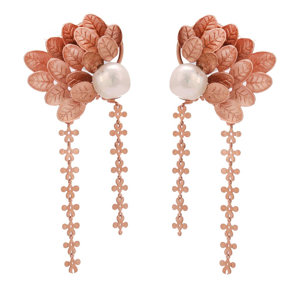Baroque Beauty Leaf Earrings : AC-1071