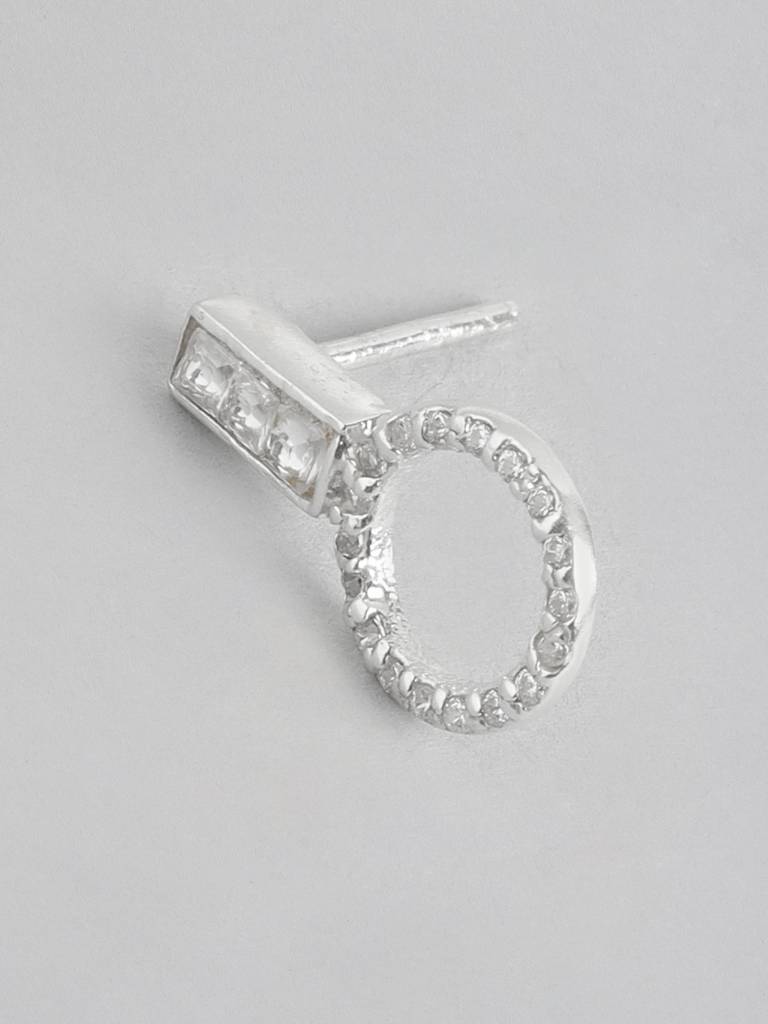 92.5 Silver Round Zircon Stud Earrings : 92.5 Silver Round Zircon Stud Earrings : 92.5 Silver Round Zircon Stud Earrings