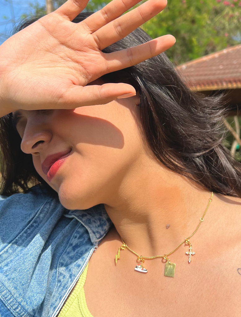 Street Style Gold Charm Necklace