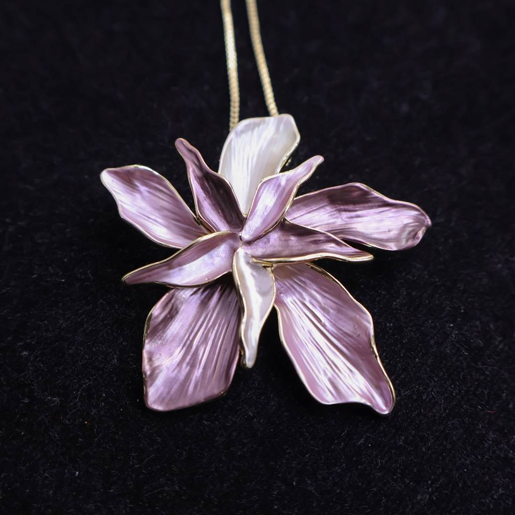 Women’S Floral Statement Necklace Set With Matching Earrings | Elegant Gold Plated Fashion Jewelry For Women : LJPS001