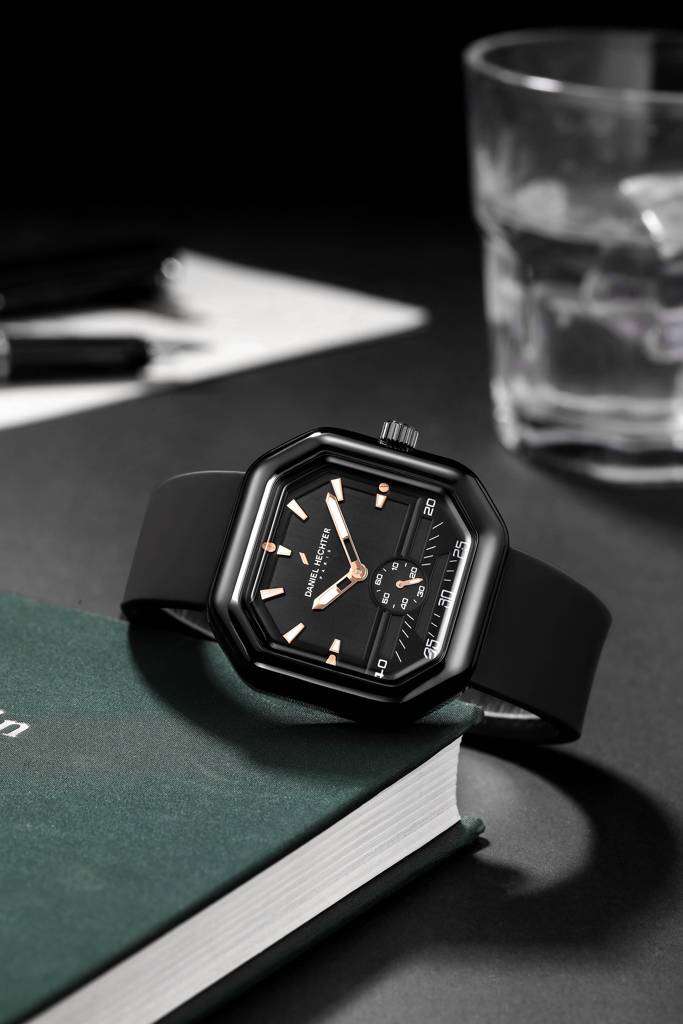 Daniel Hechter Paris Pleyel Collection Fashion Watch For Men– Modern Octagon Dial With Sub-Dial And Comfortable S : DHM1021-01
