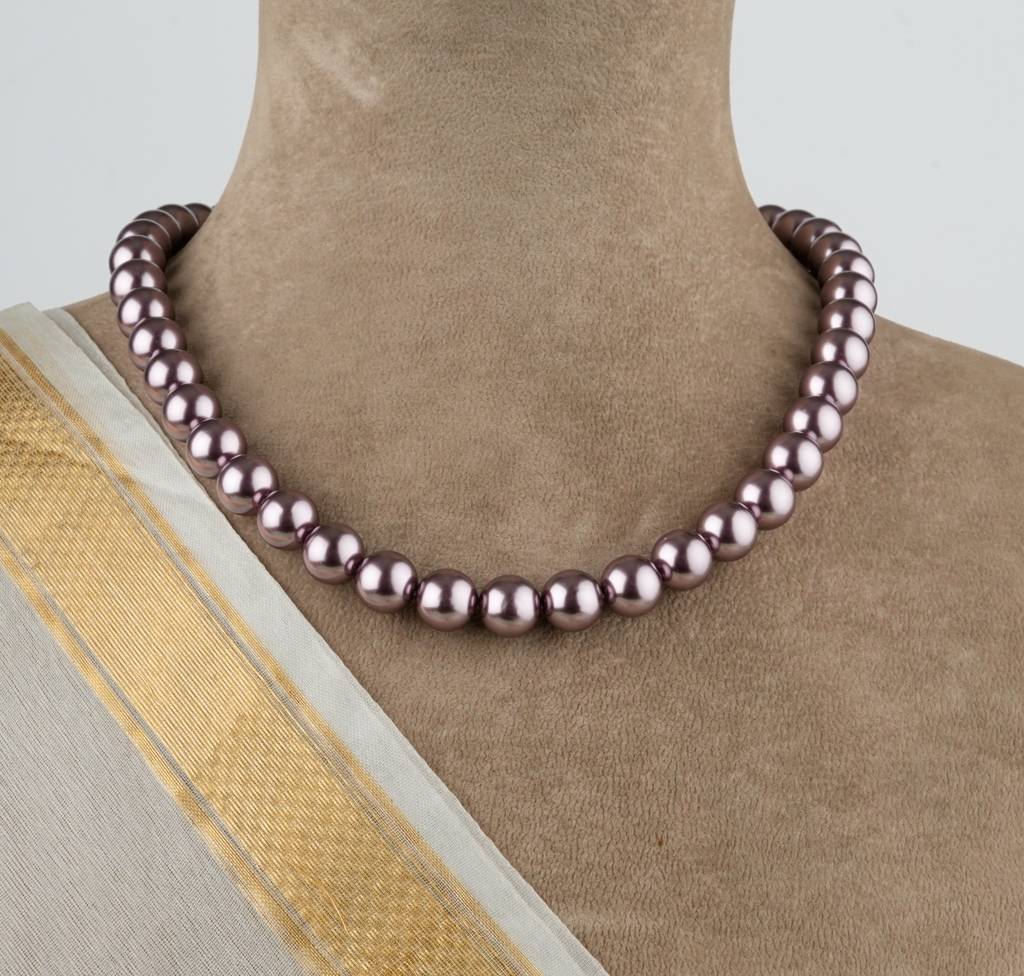 Dove Coloured Pearls Necklace Set : PRMBS15