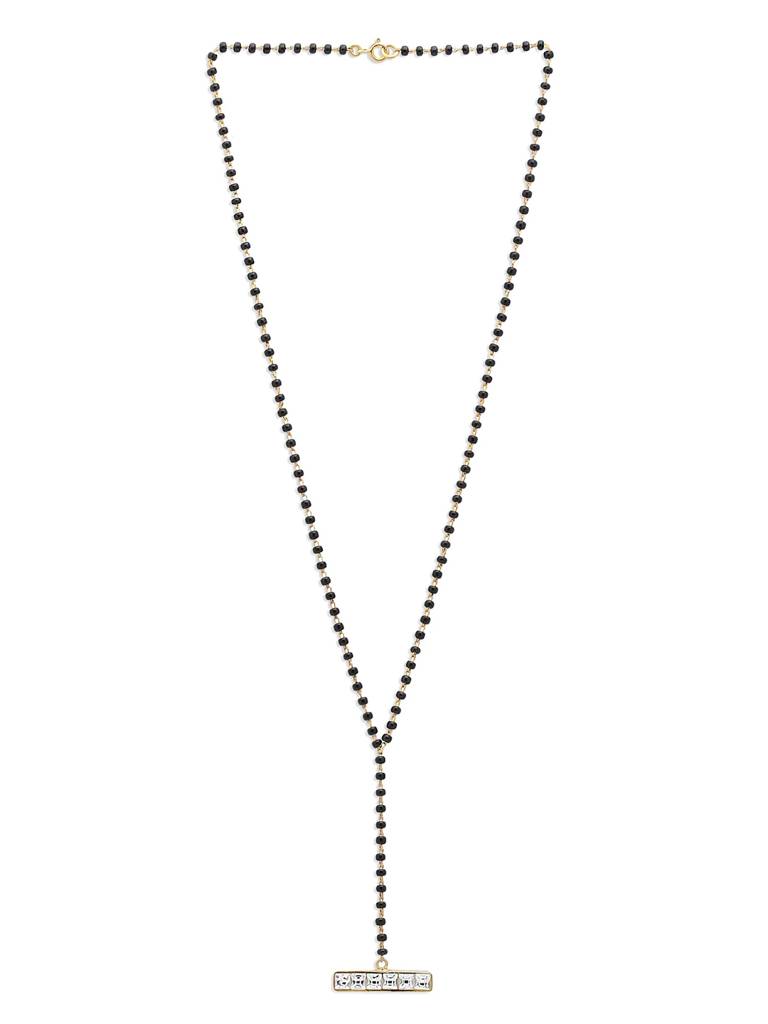 Contemporary Silver Mangalsutra Necklace : U080SG007N0263