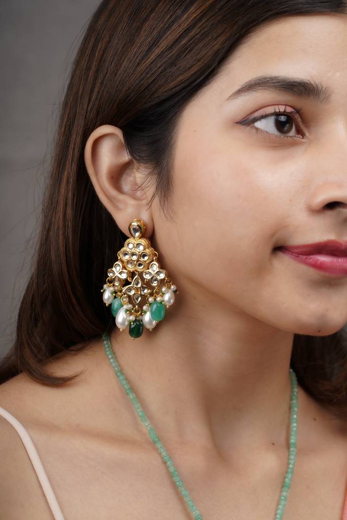 Guldasta Necklace Set- Green : PE35043