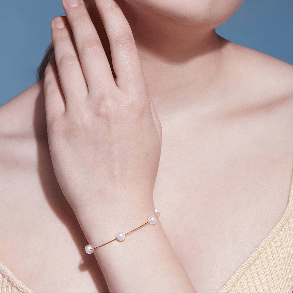 Divine Pearl Rose Gold 925 Silver Bracelet : BR-80059