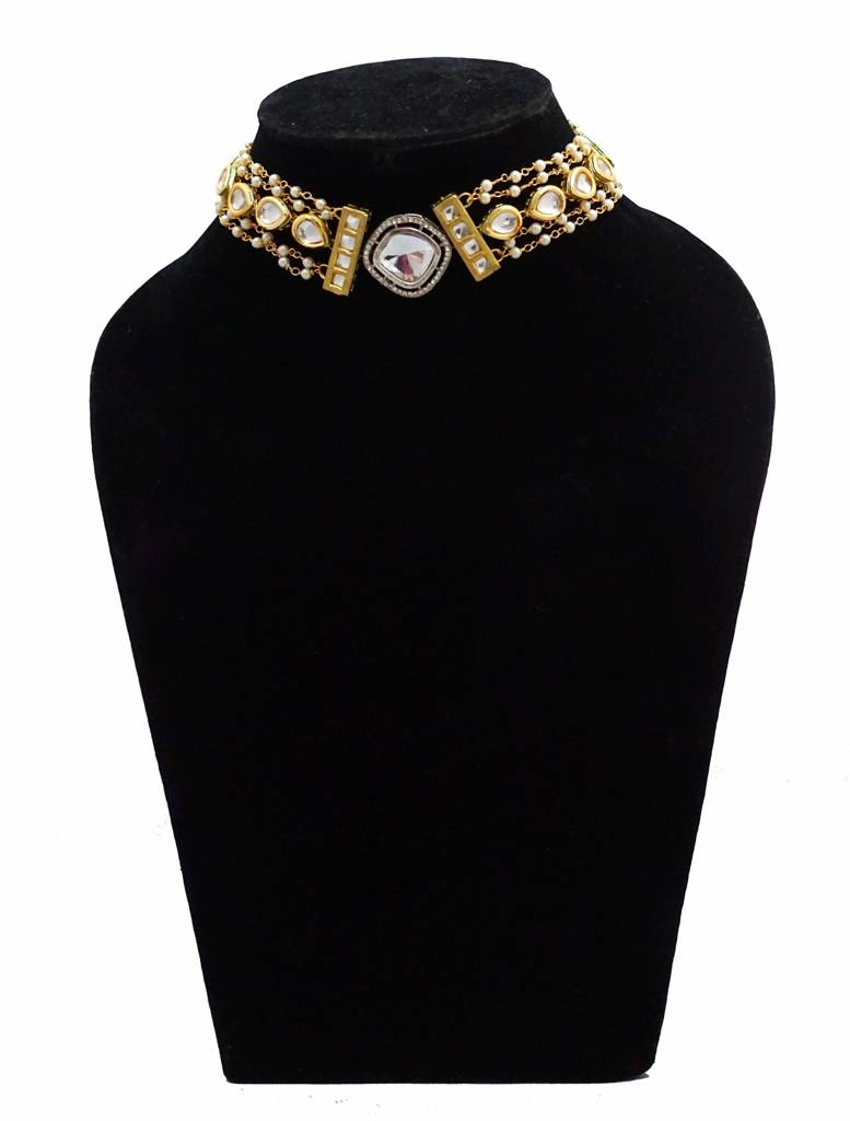 Alankar Polki Chokar Necklace : DRJ11616H