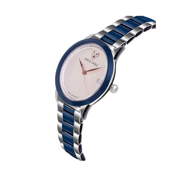 Swiss Eagle Women'S Analog Swiss Made Movement Watch With Stainless Steel Make - Se-9166 : SE-9166-11