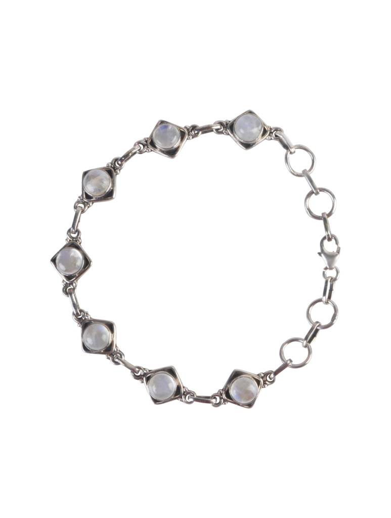 925 Sterling Silver Moonstone Bracelet For Women | Gemstone Bracelet | Handmade Silver Jewelry | Elegant Daily Wear  : FU-1236