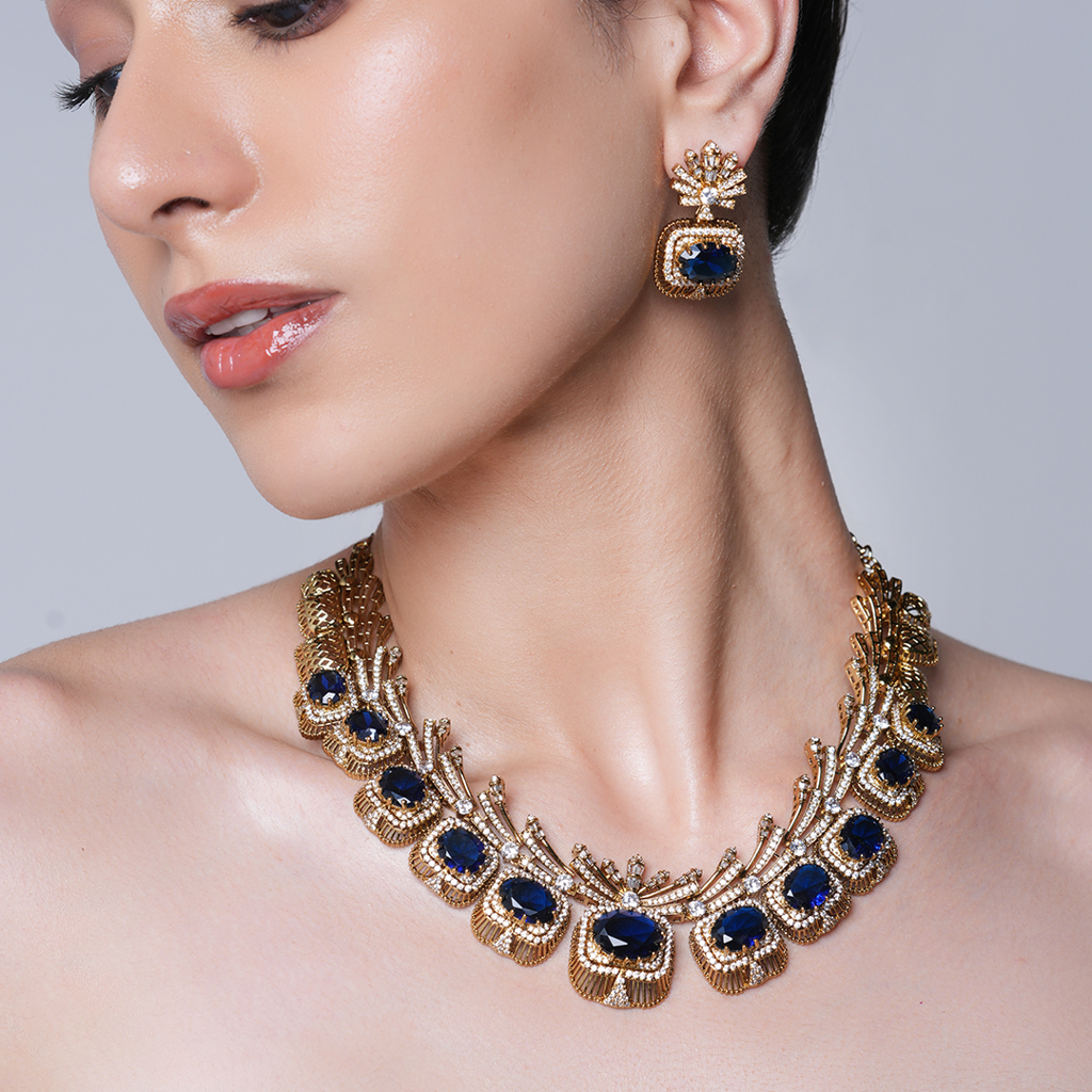 Mehendi Polish Designer Ad Necklace Set : CAO0223TOF
