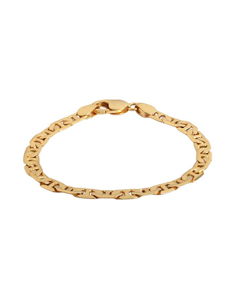 Men 18K Plated Anchor Bracelet : FJMB6040