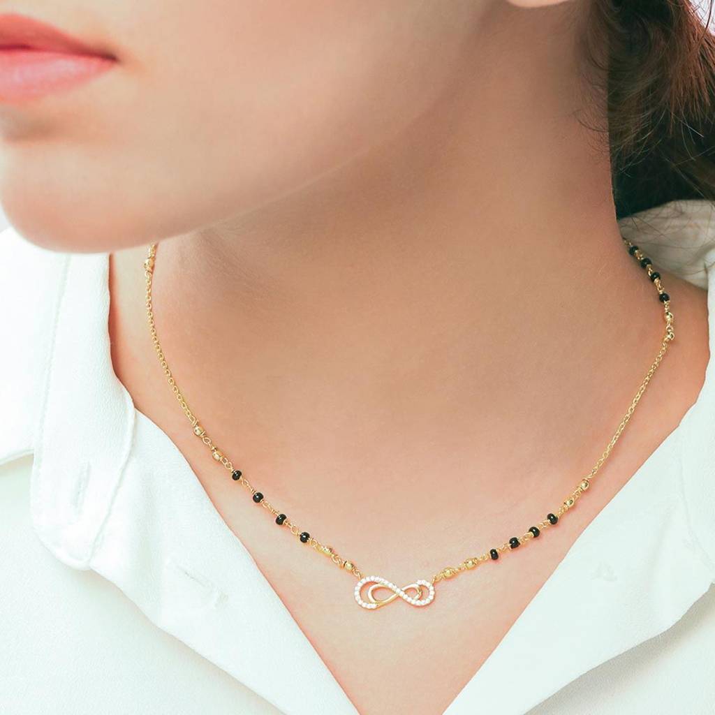 Shimmering Charisma Gold Plated 925 Sterling Silver Mangalsutra : MGS-10027
