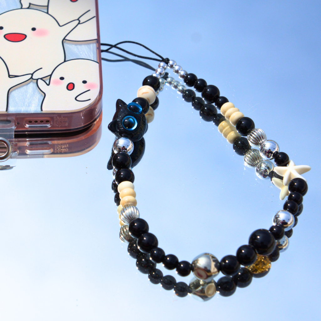 Black Cat Cute Phone Charm : PC08